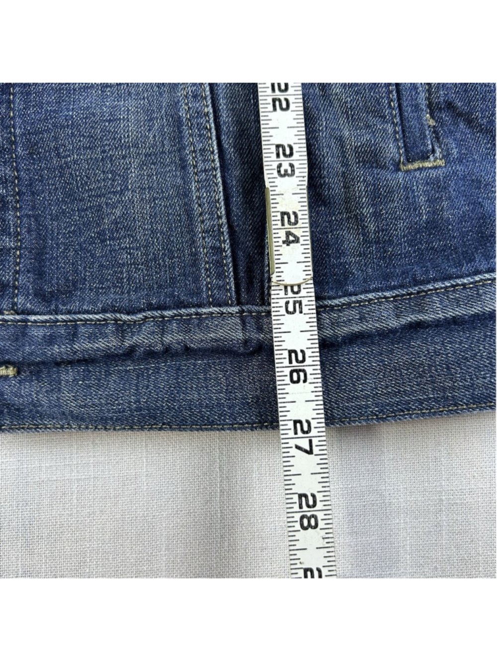 Levi Strauss & Co. Dark Blue Jean Trucker Jacket, Button Front, Pockets, XL - Picture 6 of 11